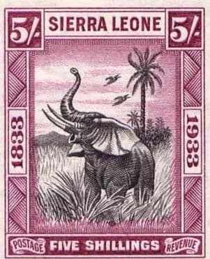 Five shillings, centenary of the abolition of slavery