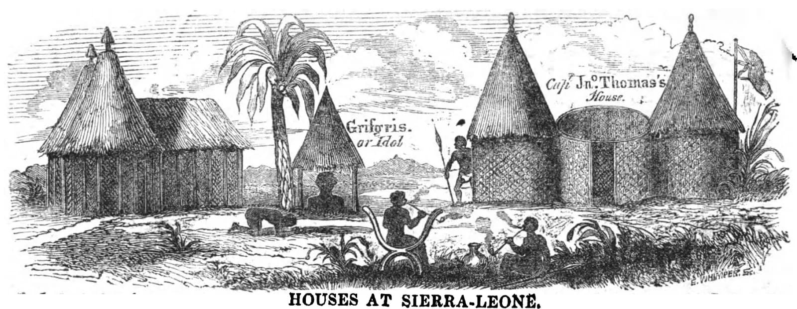 Governor John Thomas's house in Sierra Leone, mid-17th century, artist's recreation