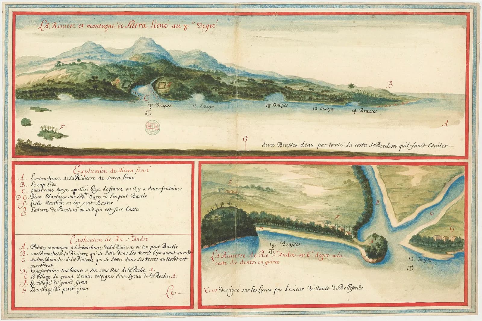 The river and mountains of Sierra Leone / Villault de Bellefonds