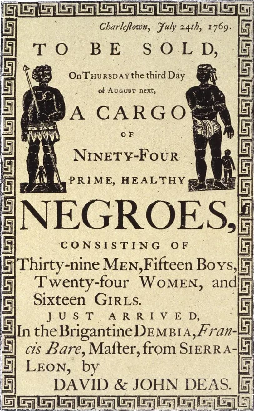 Slave Auction Ad