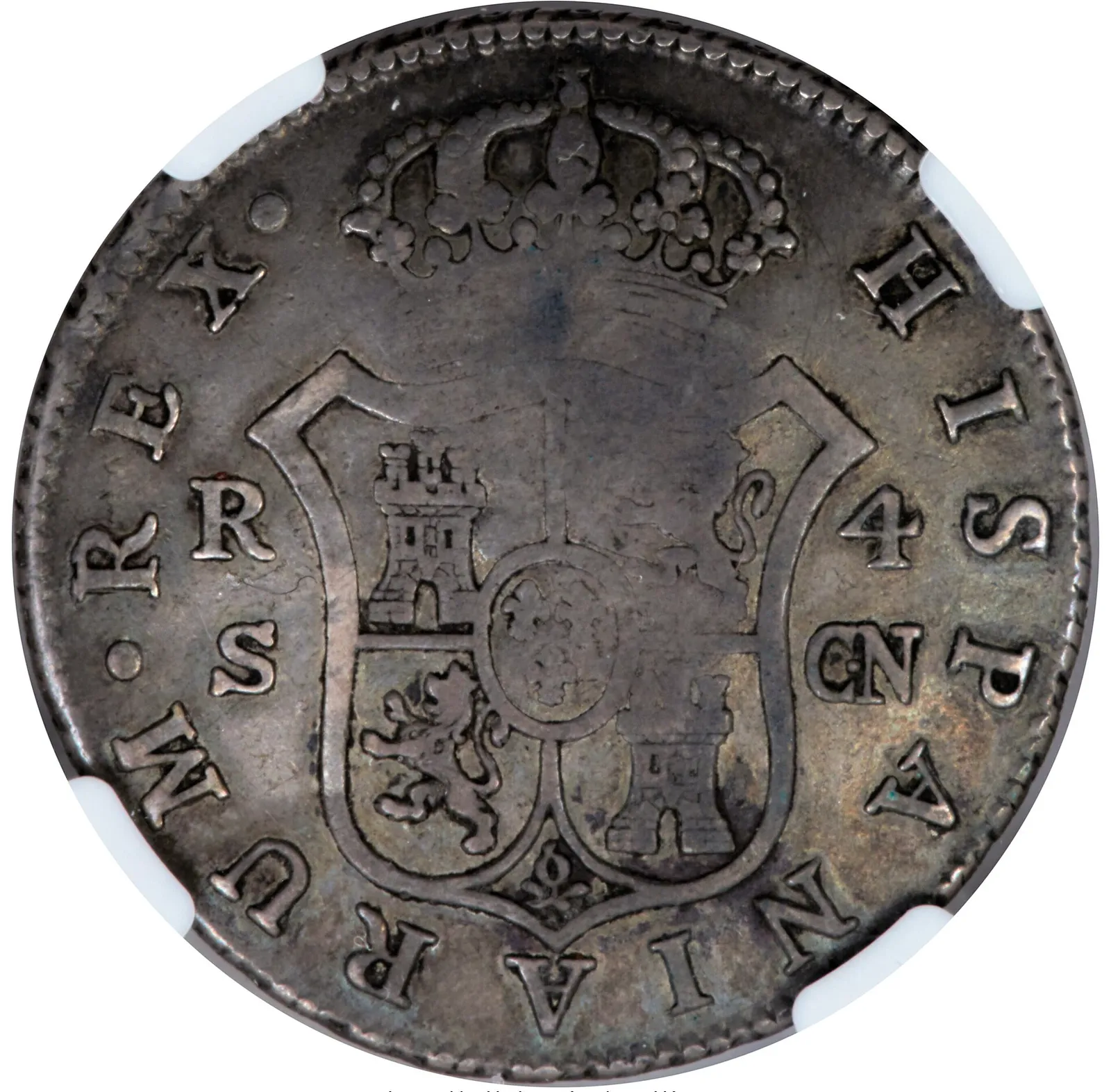 1803 Counterstamped 2 reales reverse