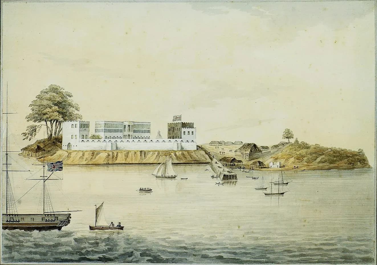 The slave fort on Bunce Island, at the mouth of the Sierra Leone River in West Africa