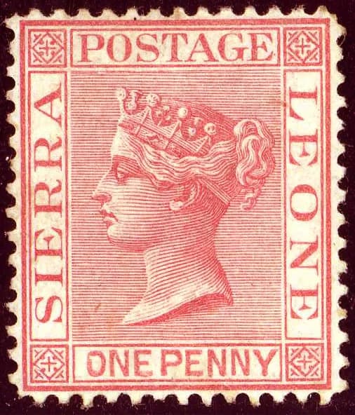 1876ca 1d Sierra Leone unused Yv11 Mi3B SG17 rose-red
