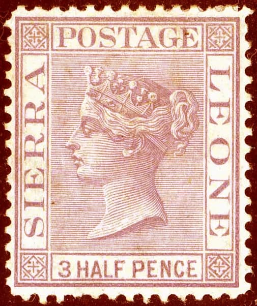 1876ca 3half Sierra Leone unused Yv12 Mi9 SG18 lilac