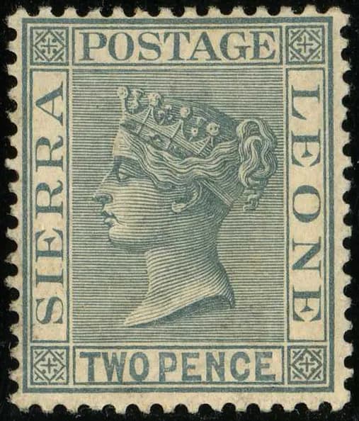 1884ca 2d Sierra Leone unused Yv23 Mi16 SG30 grey