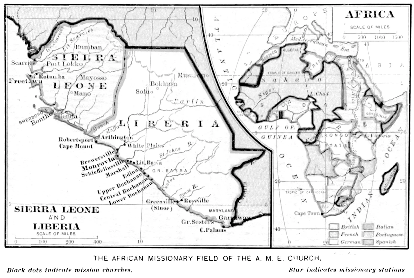 (1899) Map Sierra Leone and Liberia