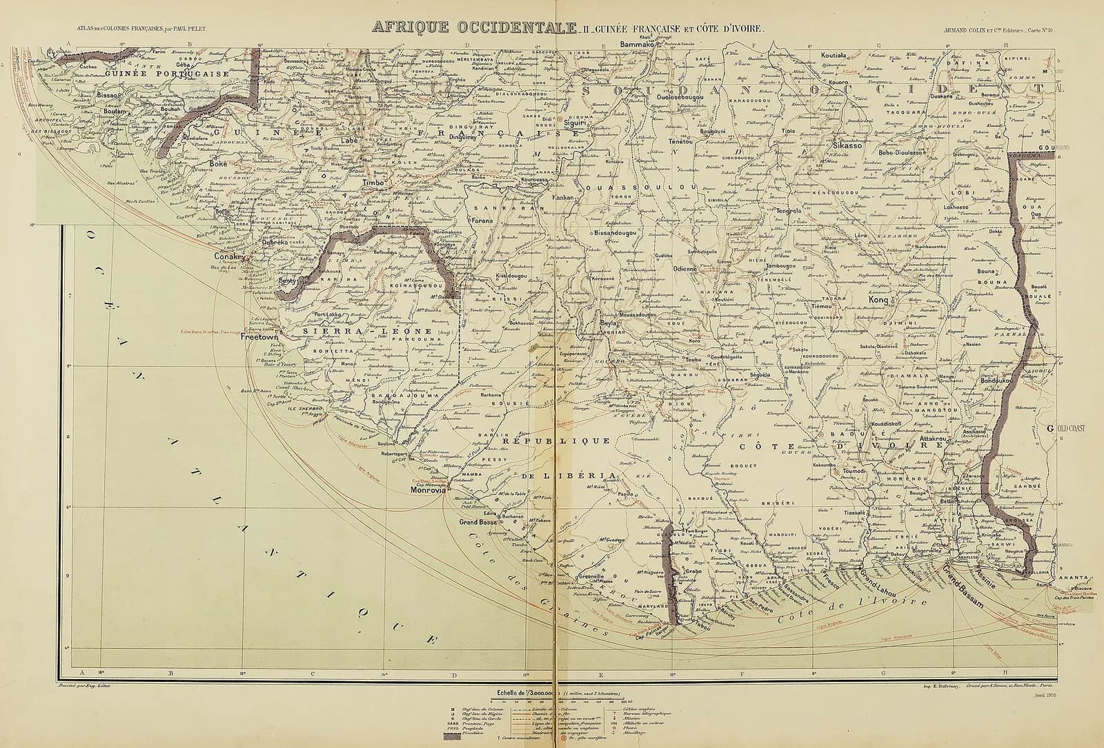 Atlas of the French colonies: 27 map plates, explanatory text, alphabetical index / drawn up by order of the Ministry of the Colonies